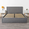 Upholstered Ottoman Bed Frame Grey Fabric - USTAD HOME