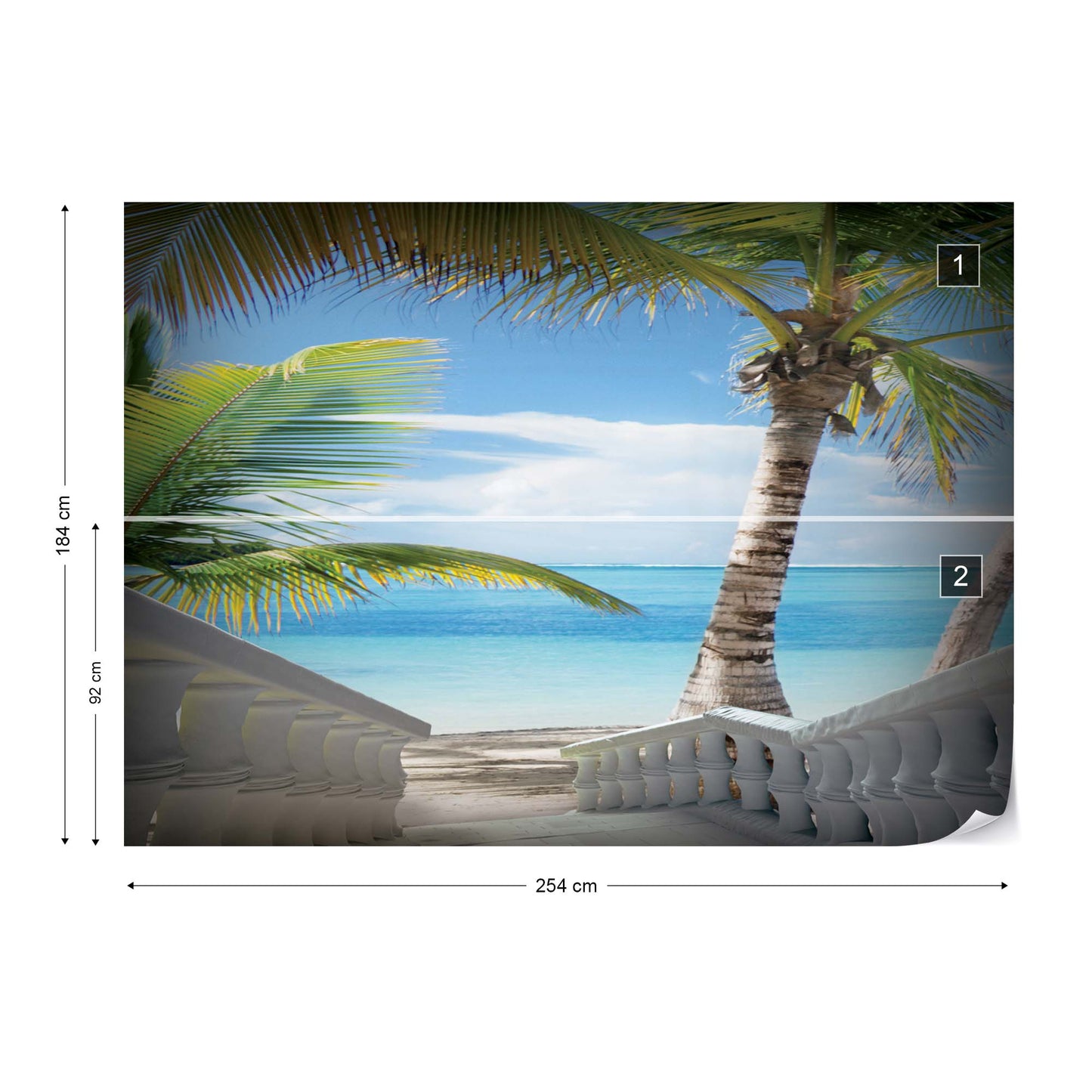 Steps To The Beach Photo Wallpaper Wall Mural - USTAD HOME