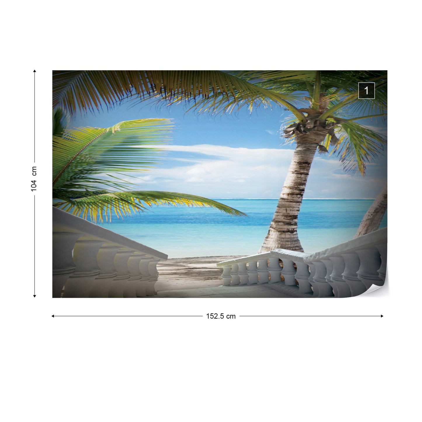 Steps To The Beach Photo Wallpaper Wall Mural - USTAD HOME