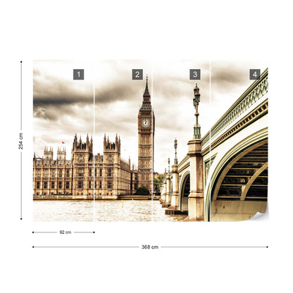 Houses Of Parliament London City Photo Wallpaper Wall Mural - USTAD HOME