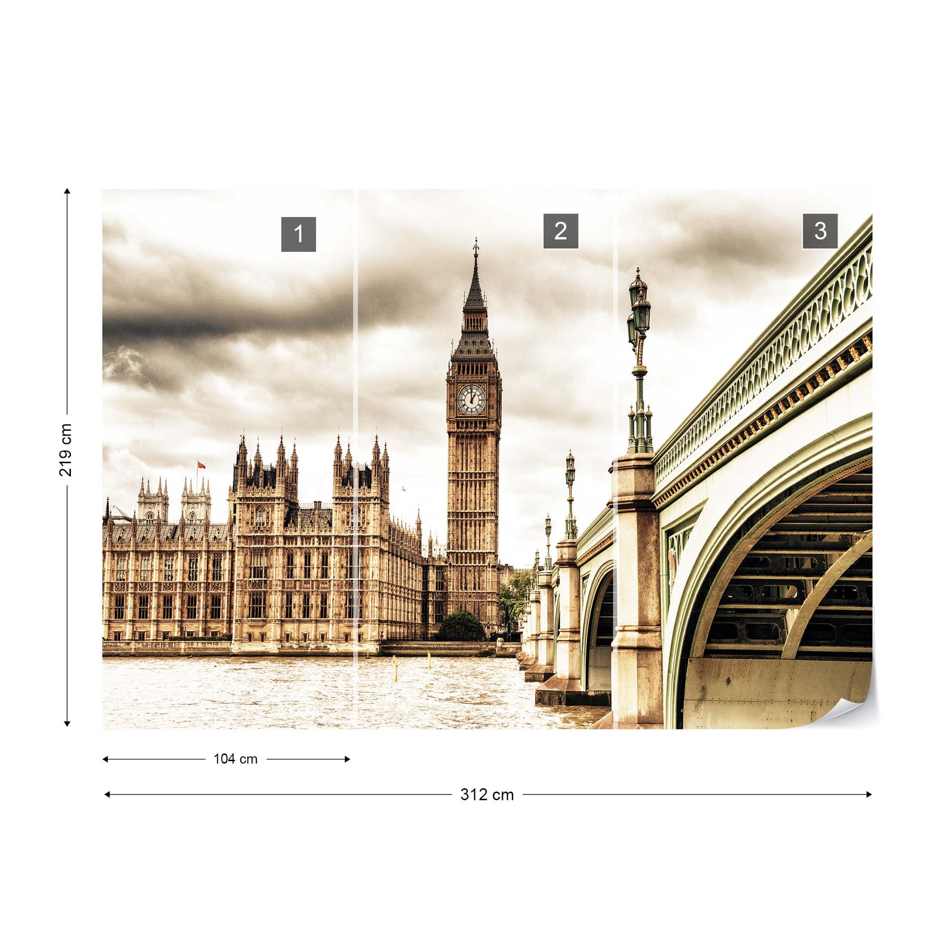 Houses Of Parliament London City Photo Wallpaper Wall Mural - USTAD HOME
