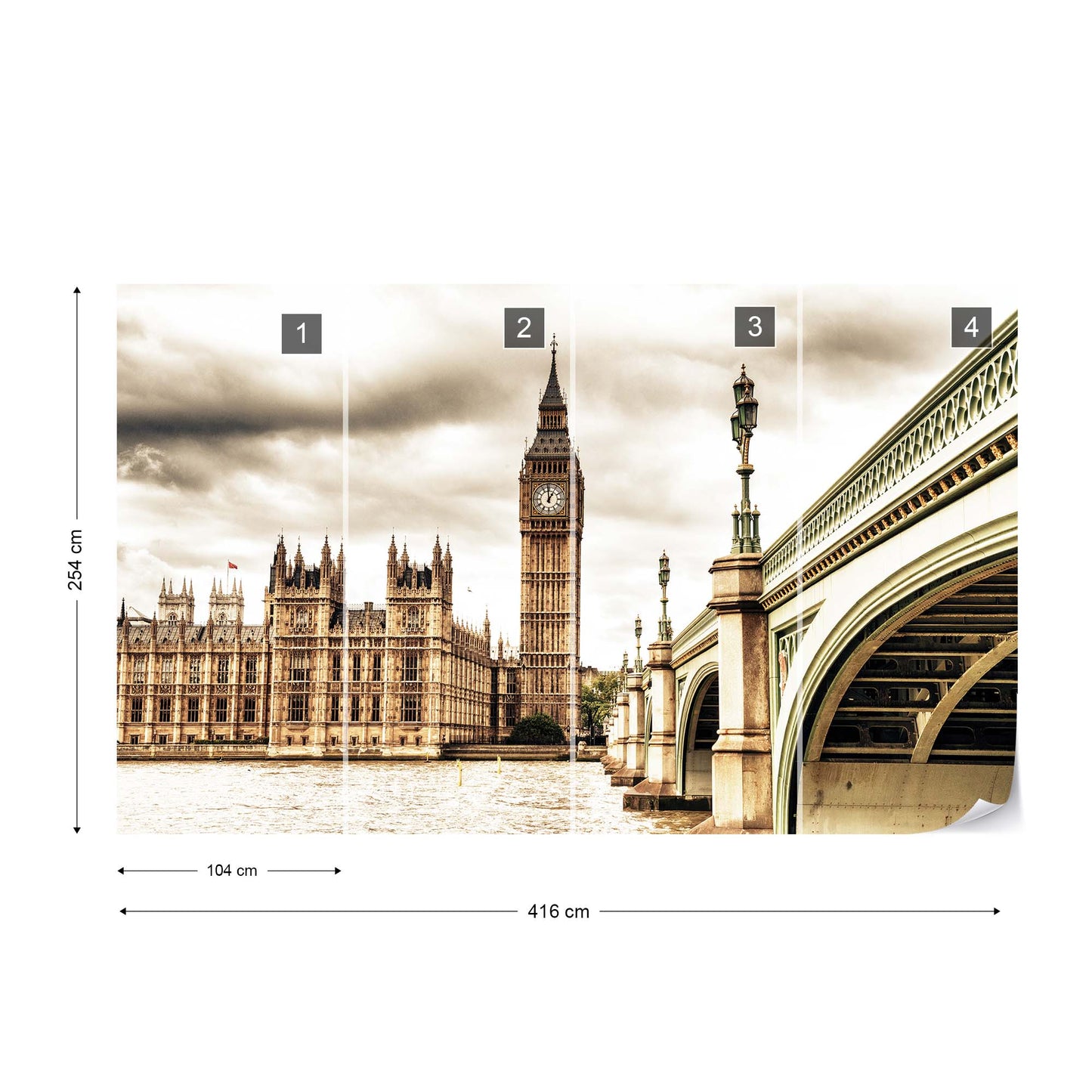 Houses Of Parliament London City Photo Wallpaper Wall Mural - USTAD HOME