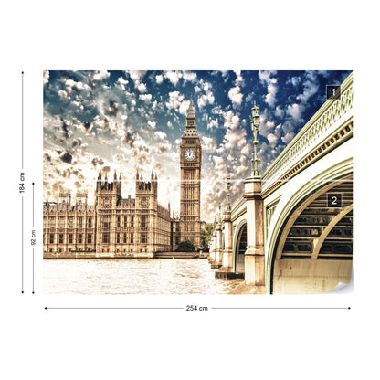 Houses Of Parliament London City Photo Wallpaper Wall Mural - USTAD HOME