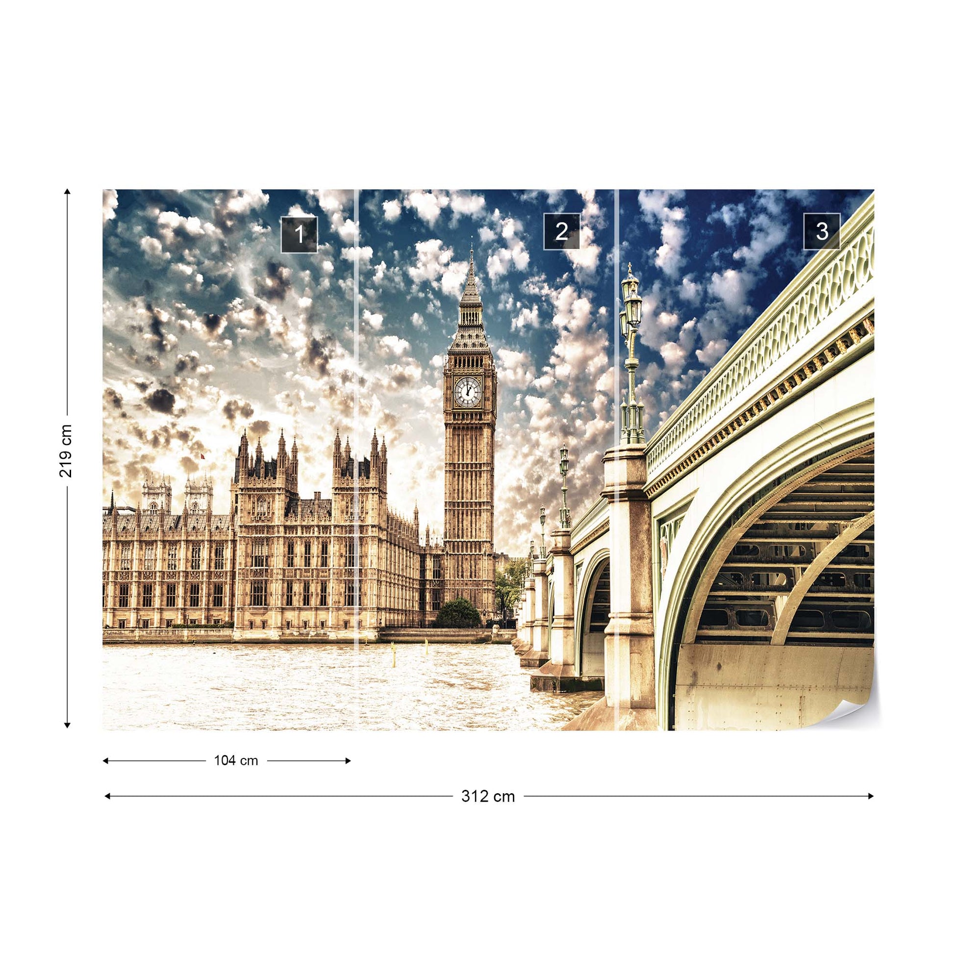 Houses Of Parliament London City Photo Wallpaper Wall Mural - USTAD HOME