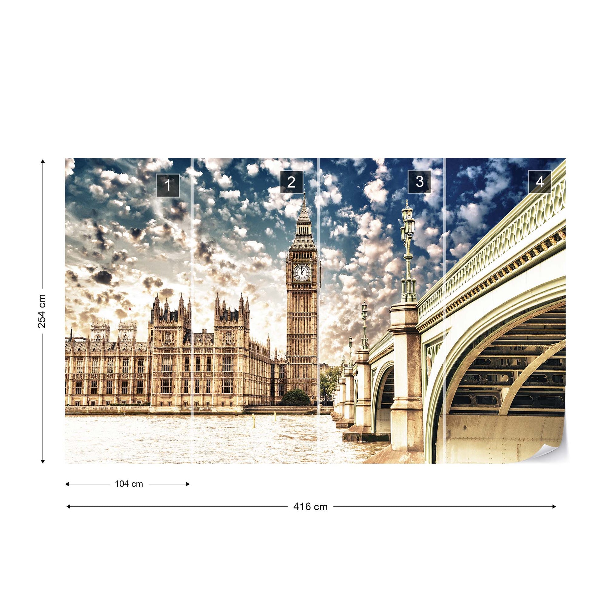 Houses Of Parliament London City Photo Wallpaper Wall Mural - USTAD HOME