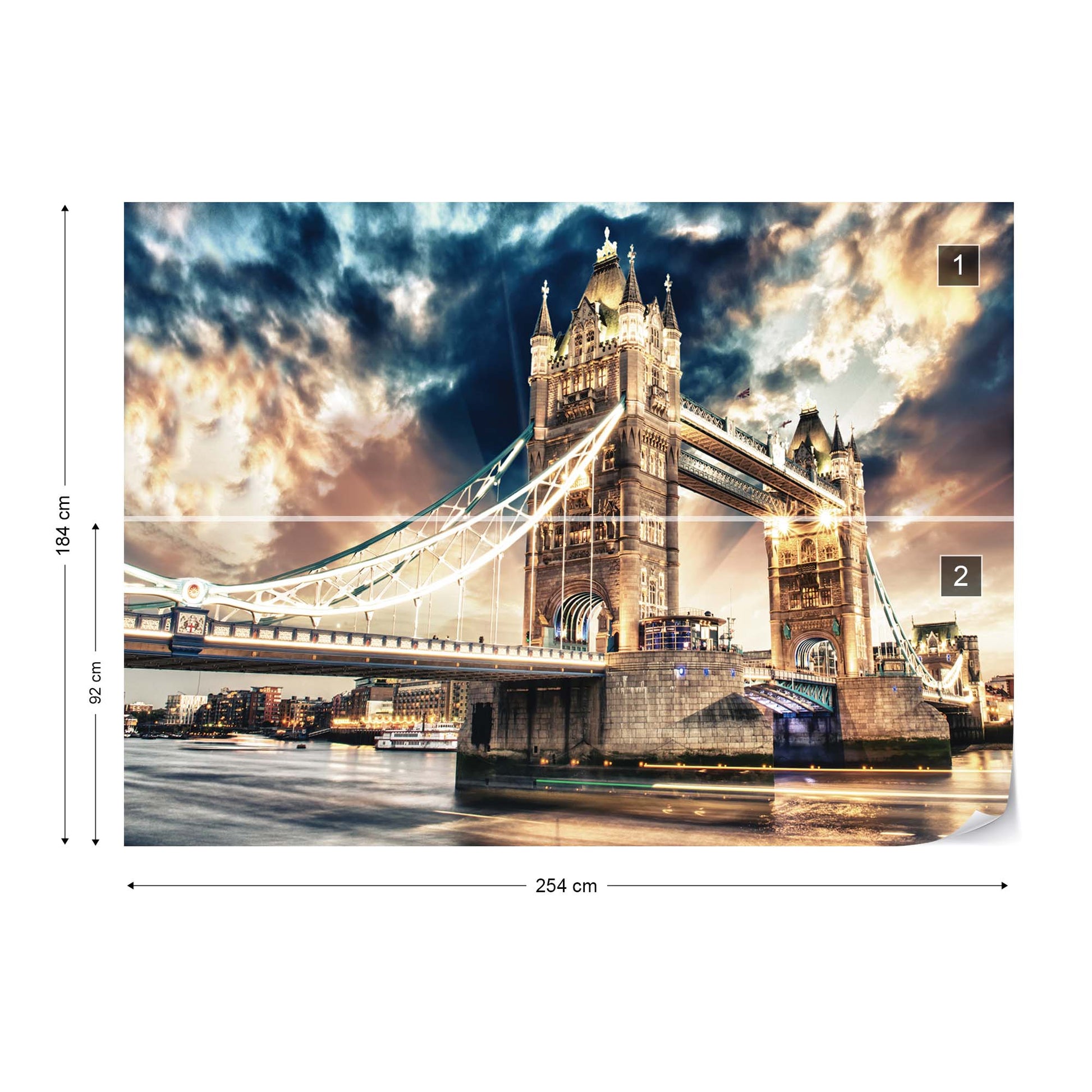 City London Tower Bridge Photo Wallpaper Wall Mural - USTAD HOME