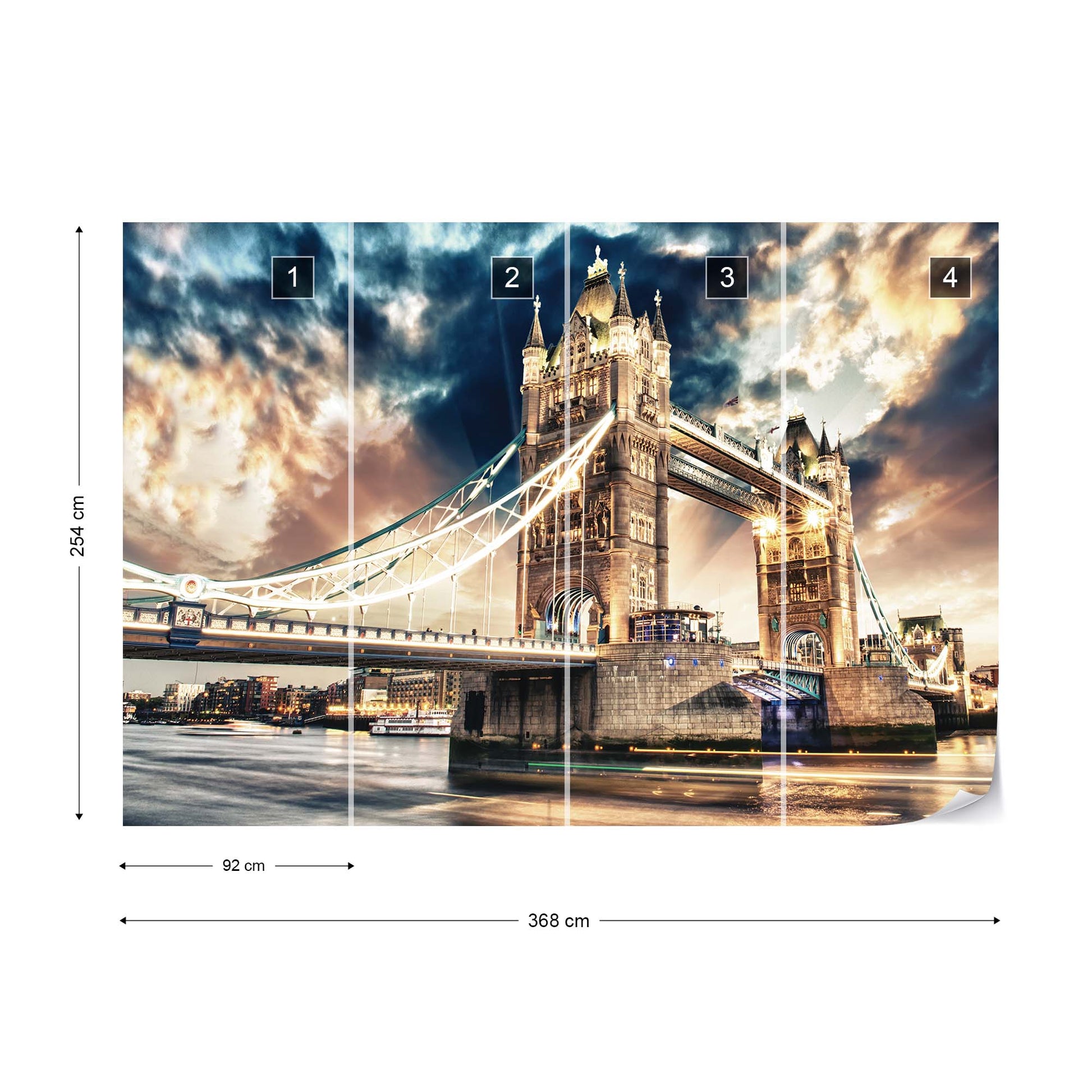 City London Tower Bridge Photo Wallpaper Wall Mural - USTAD HOME