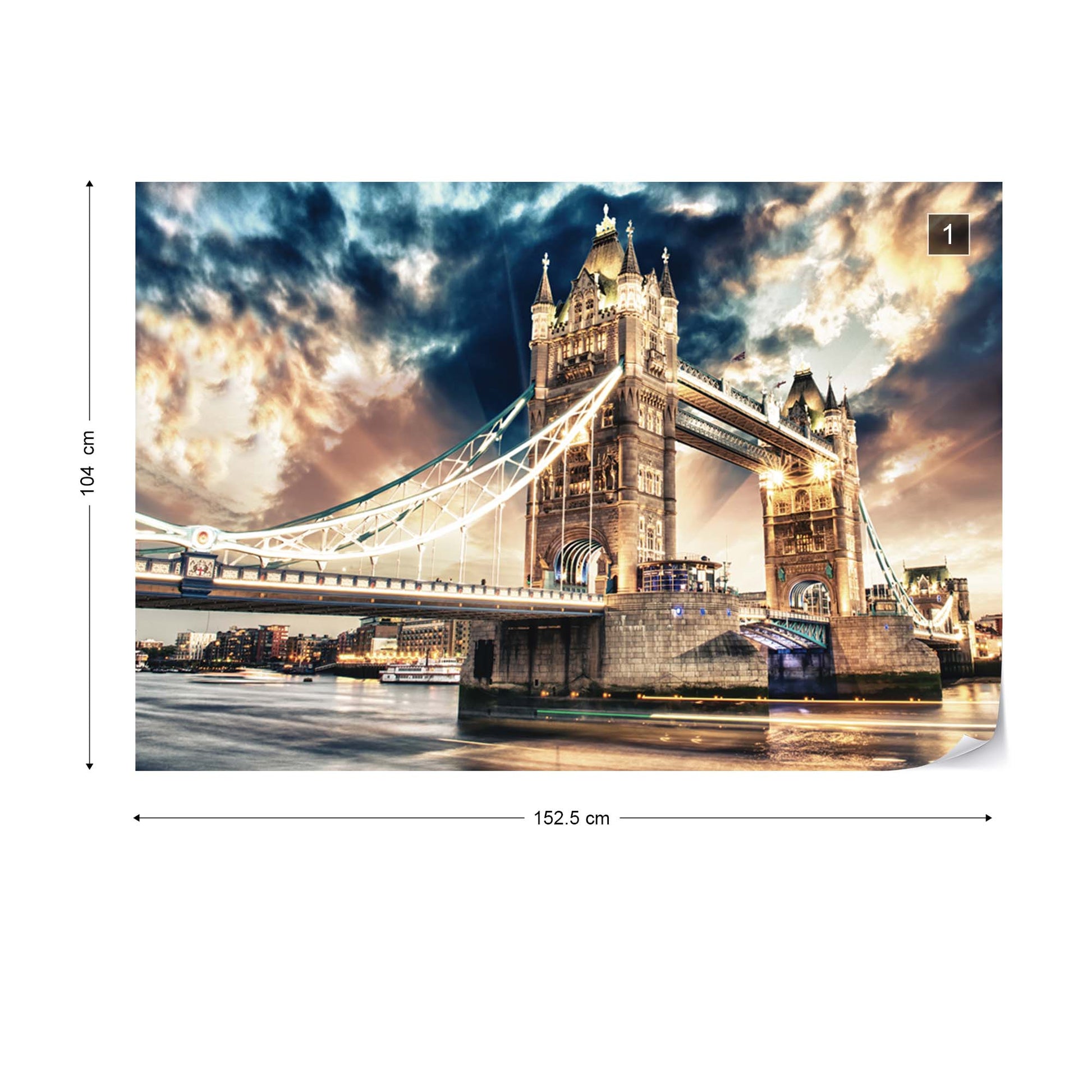 City London Tower Bridge Photo Wallpaper Wall Mural - USTAD HOME