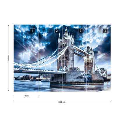 City London Tower Bridge Photo Wallpaper Wall Mural - USTAD HOME