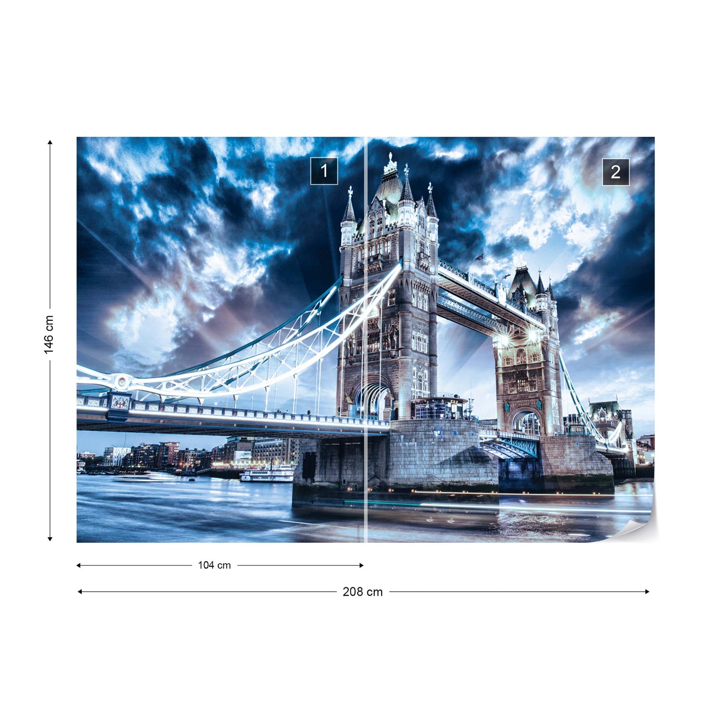 City London Tower Bridge Photo Wallpaper Wall Mural - USTAD HOME