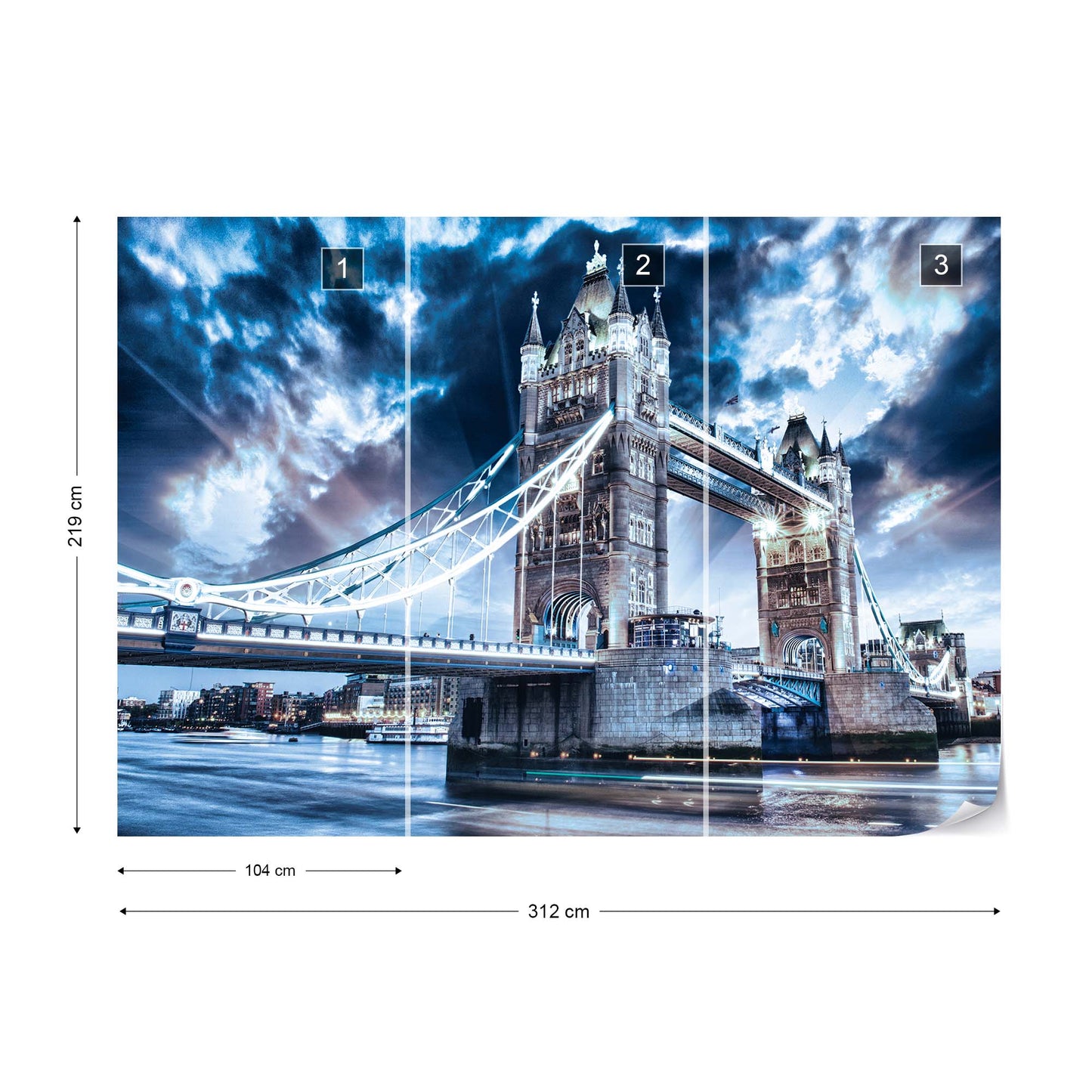 City London Tower Bridge Photo Wallpaper Wall Mural - USTAD HOME