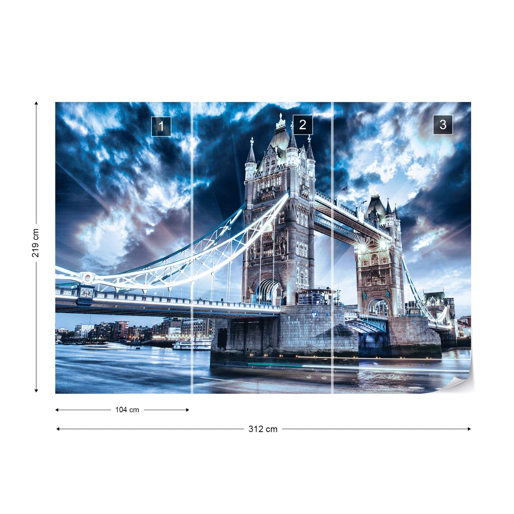 City London Tower Bridge Photo Wallpaper Wall Mural - USTAD HOME