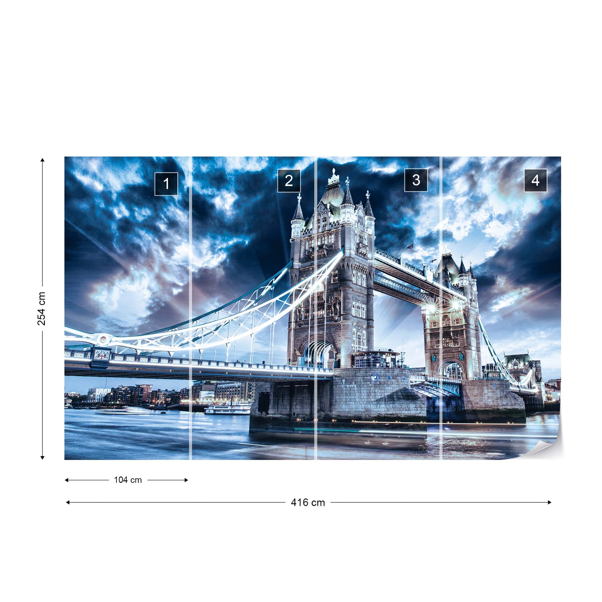 City London Tower Bridge Photo Wallpaper Wall Mural - USTAD HOME
