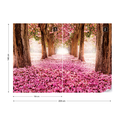 Flowers Blossom Trees Forest Nature Photo Wallpaper Wall Mural - USTAD HOME