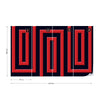Red And Black Geometric Pattern Photo Wallpaper Wall Mural - USTAD HOME