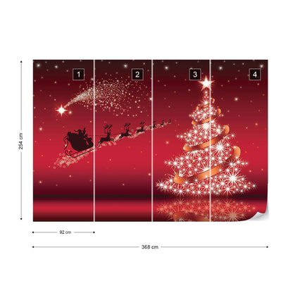 Christmas Santa Claus Photo Wallpaper Wall Mural - USTAD HOME