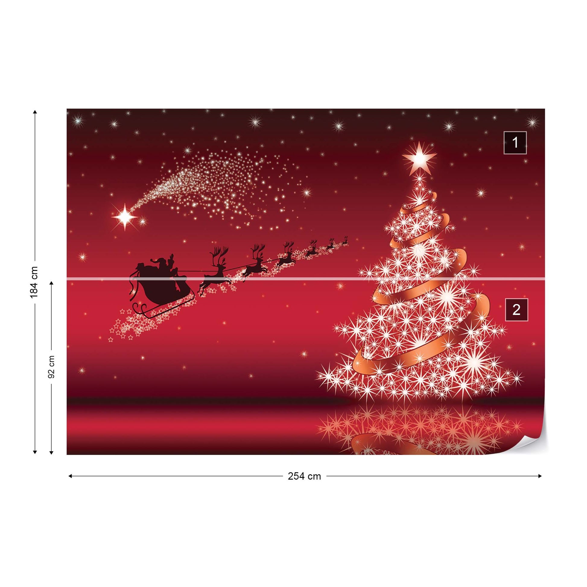 Christmas Santa Claus Photo Wallpaper Wall Mural - USTAD HOME