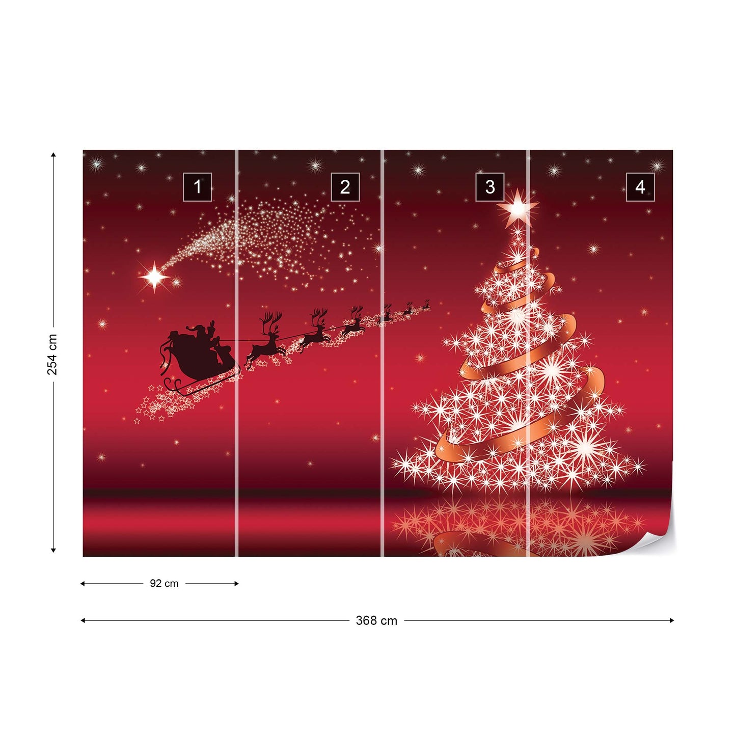 Christmas Santa Claus Photo Wallpaper Wall Mural - USTAD HOME