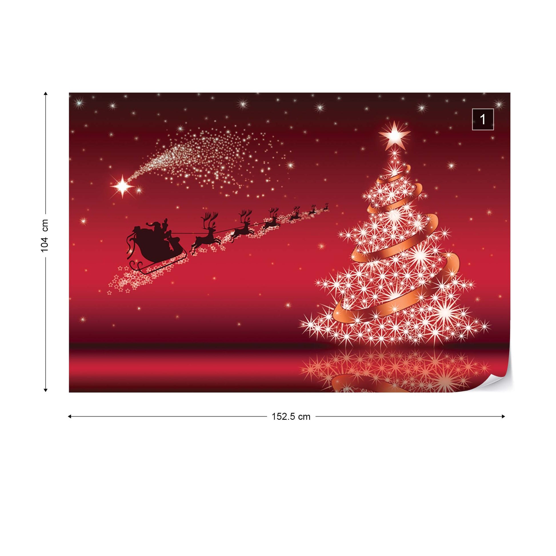 Christmas Santa Claus Photo Wallpaper Wall Mural - USTAD HOME