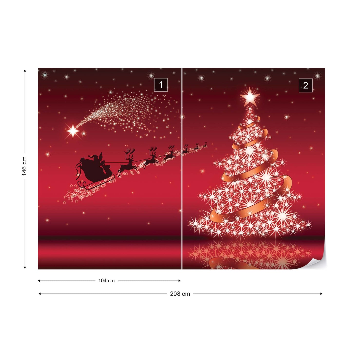 Christmas Santa Claus Photo Wallpaper Wall Mural - USTAD HOME