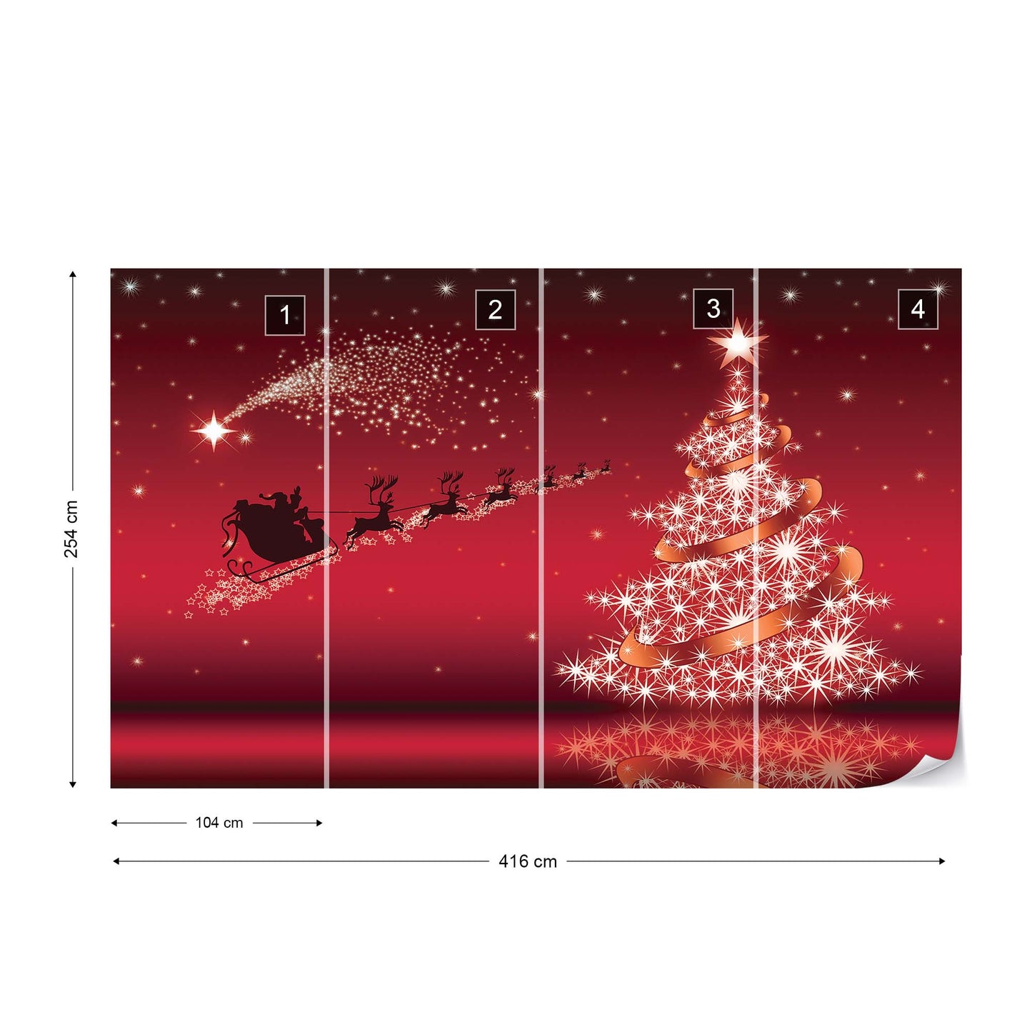 Christmas Santa Claus Photo Wallpaper Wall Mural - USTAD HOME