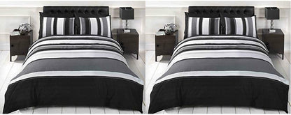 Striped Quilt Duvet Cover Pillowcase Bed Set - USTAD HOME