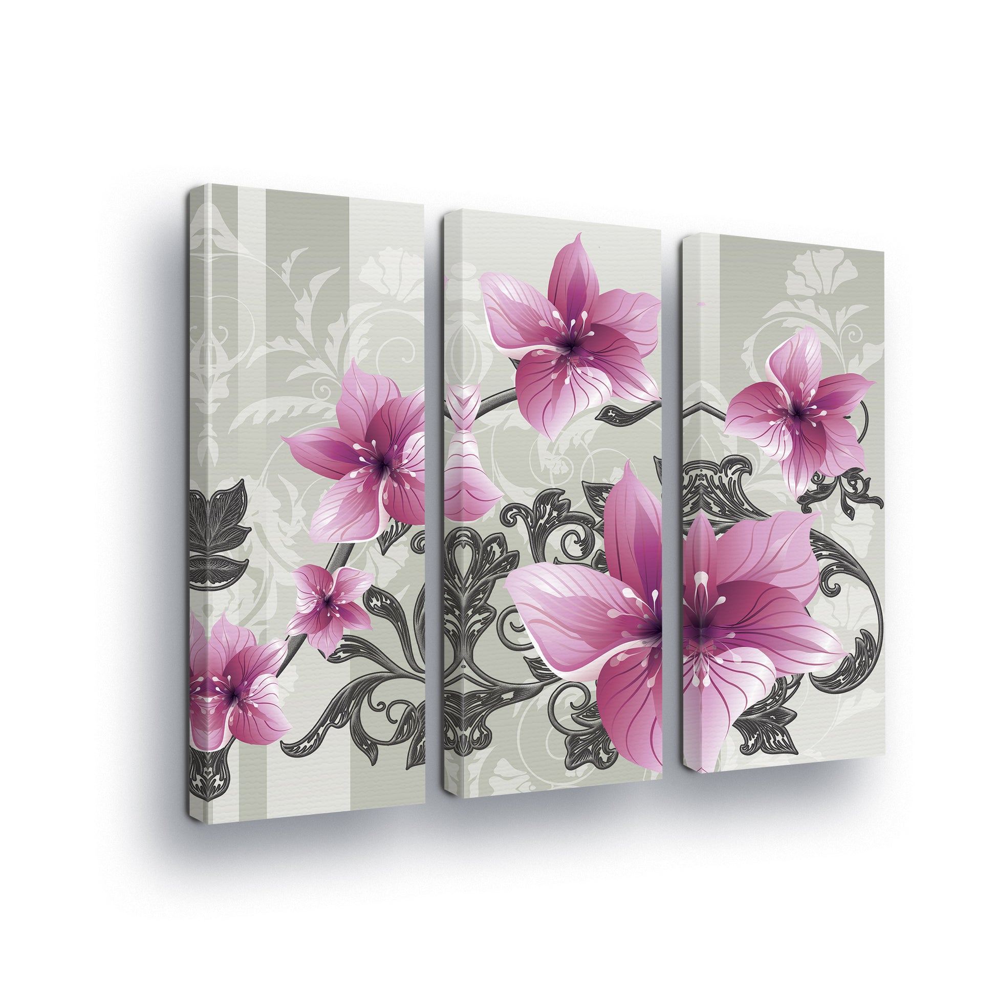 Modern Flowers, Nature, & Swirls Canvas Photo Print - USTAD HOME