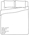 Reversible Duvet Cover Pillowcases Bedding Set - USTAD HOME
