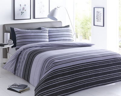 Textured Stripe Duvet Cover Set and Pillowcases - USTAD HOME