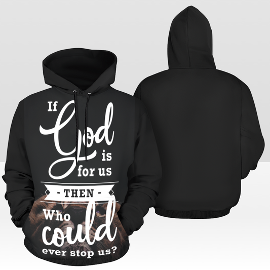 Marvelous "GOD is for us" Motivational Style-2 Print Unisex Hoodie - USTAD HOME