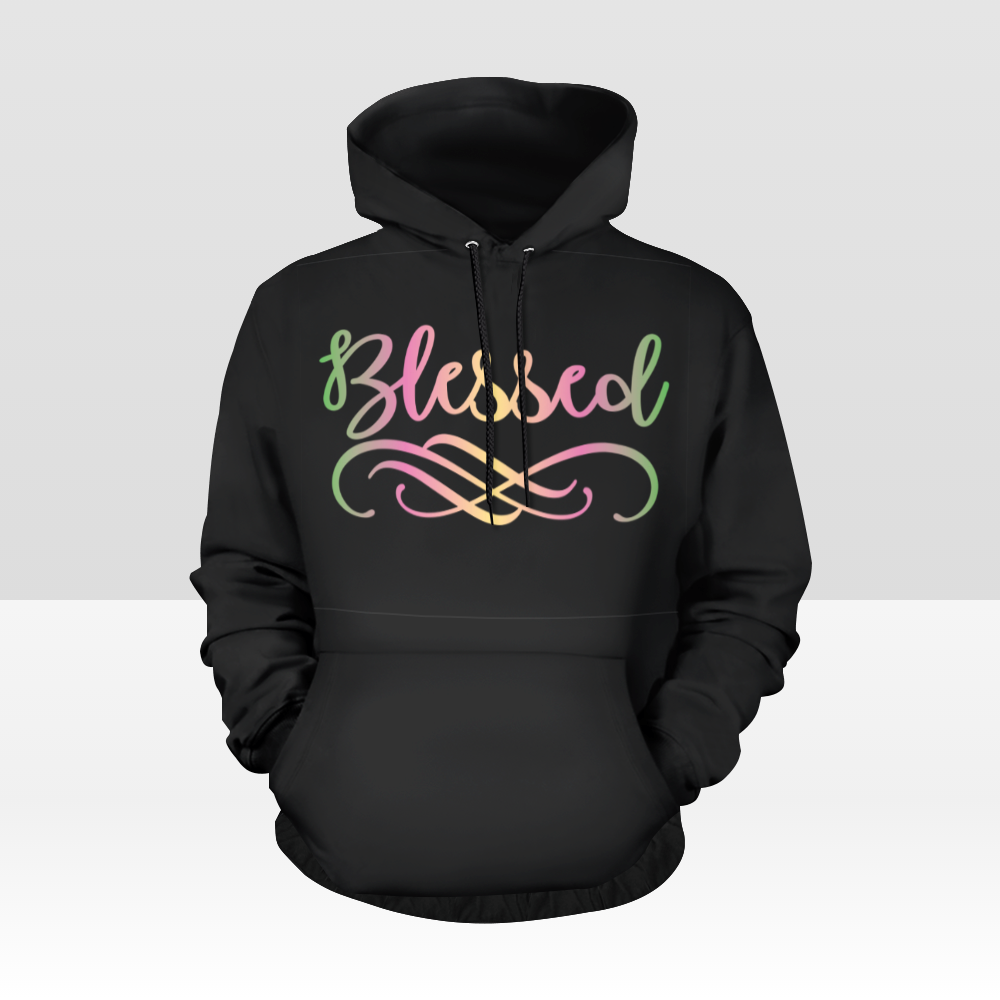 Marvelous Soft and Comfortable "BLESSED" Print Unisex Hoodie - USTAD HOME