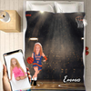 Personalised Basketball Sports Girl Blanket - USTAD HOME