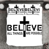 Inspirational "Believe All Things Are Possible" Machine Wash 3-Piece Bedding Set - USTAD HOME