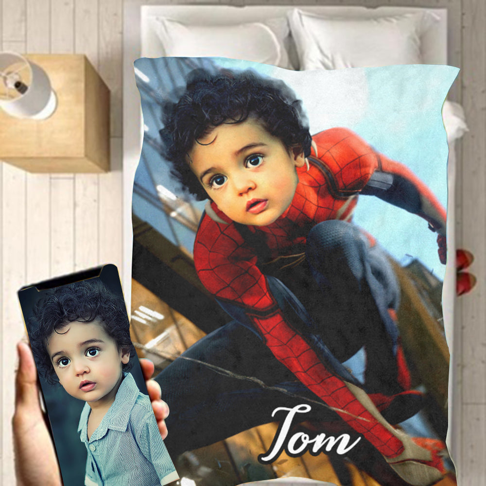 Personalised Spiderman Blanket - USTAD HOME