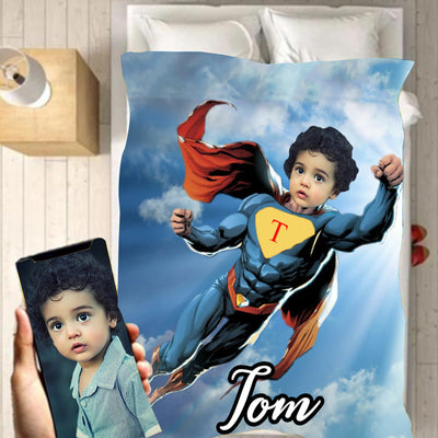 Personalised Superman Blanket - USTAD HOME