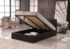 Ottoman Storage Faux Leather Bed Frame - USTAD HOME