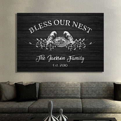 Premium "BLESS OUR NEST" Canvas - USTAD HOME
