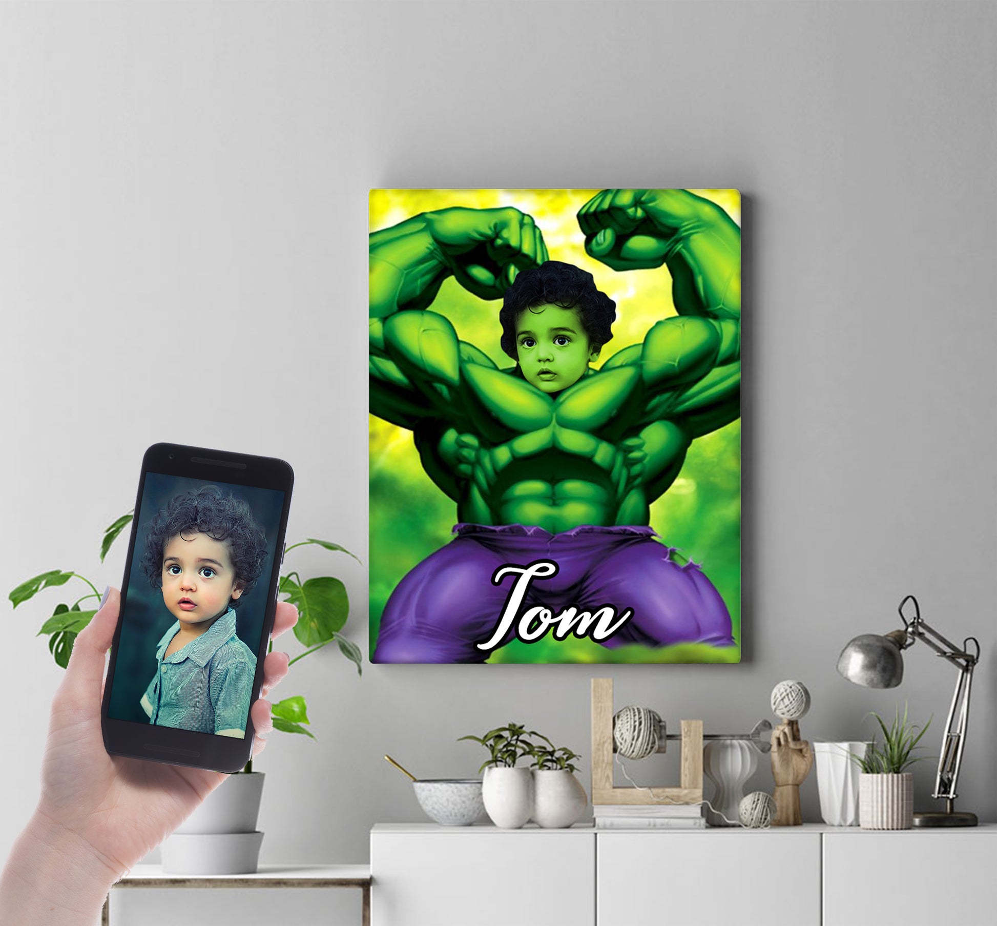 Personalised Hulk Canvas Print - USTAD HOME