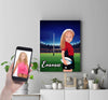 Personalised Rugby Girl Canvas Print - USTAD HOME