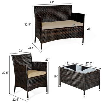 Rattan Patio Furniture Set - USTAD HOME