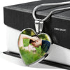 Premium Custom Photo Heart Pendant with Adjustable Silver Necklace - UH
