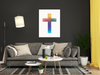 Powerful "Christian Cross" White Canvas Print - USTAD HOME