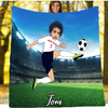 Personalised Footballer Boy Blanket - USTAD HOME