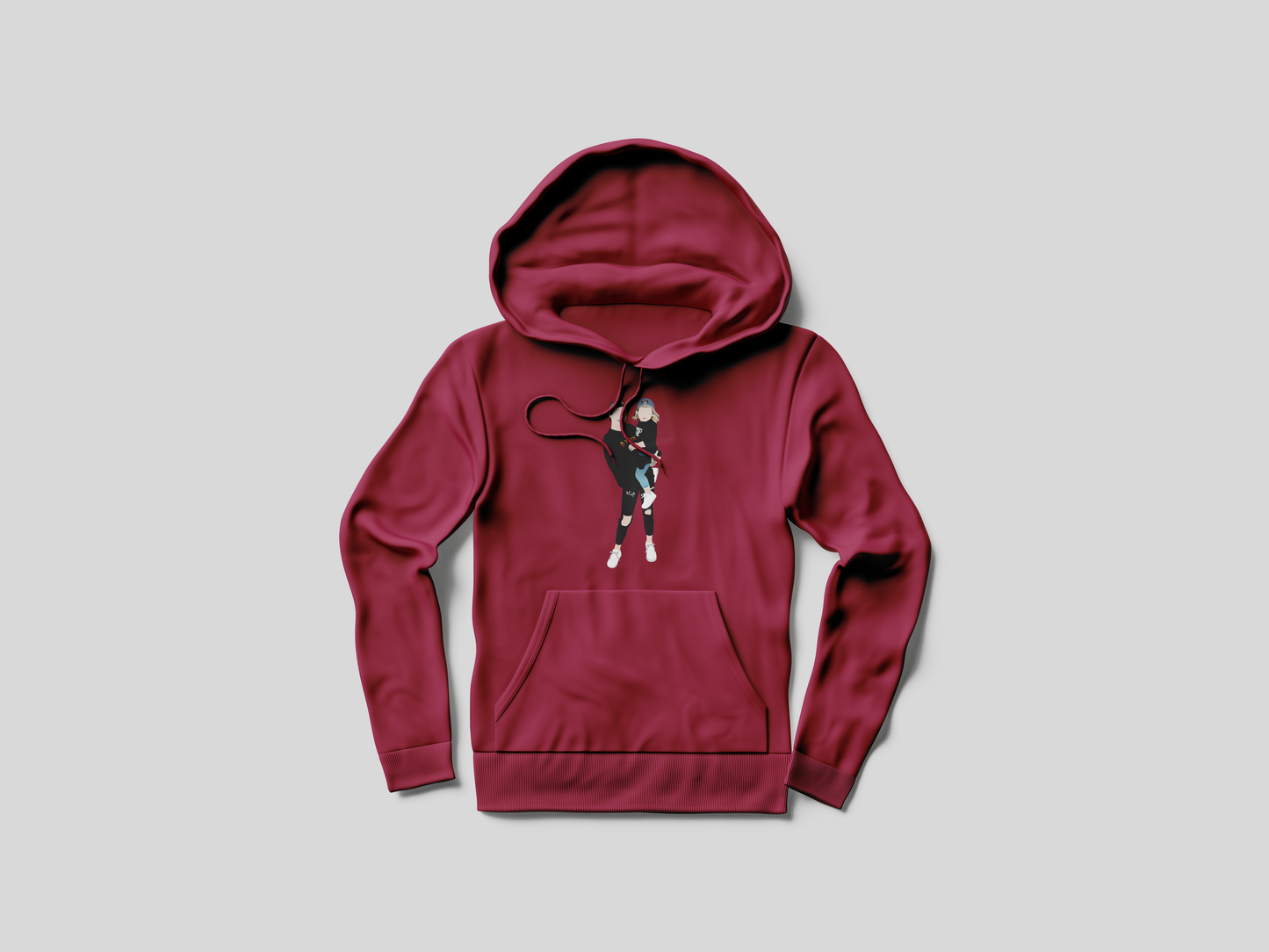 Personalised Faceless Illustration Photo Design Front Print Unisex Hoodie - USTAD HOME