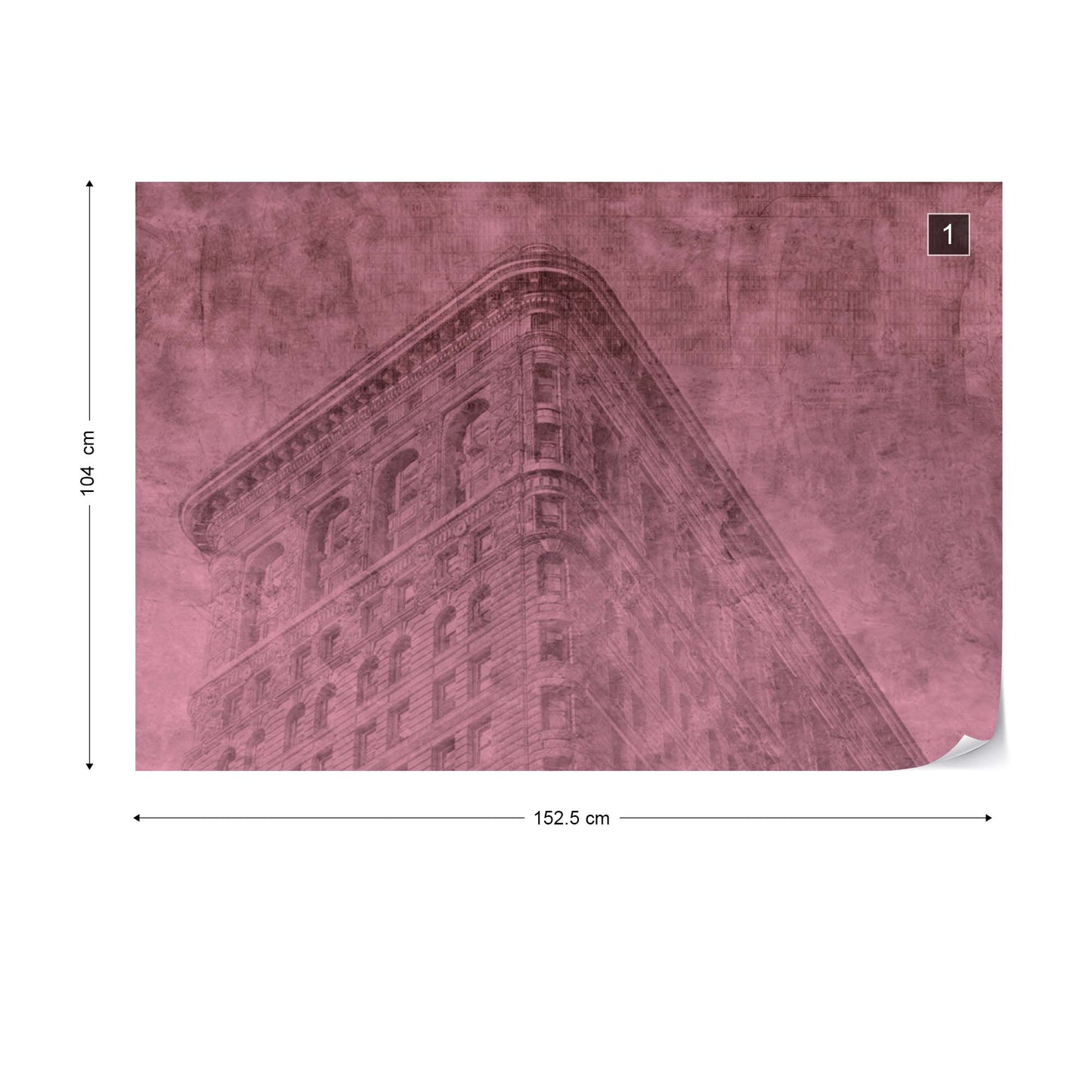 New York City Grunge II Pink Wallpaper - USTAD HOME