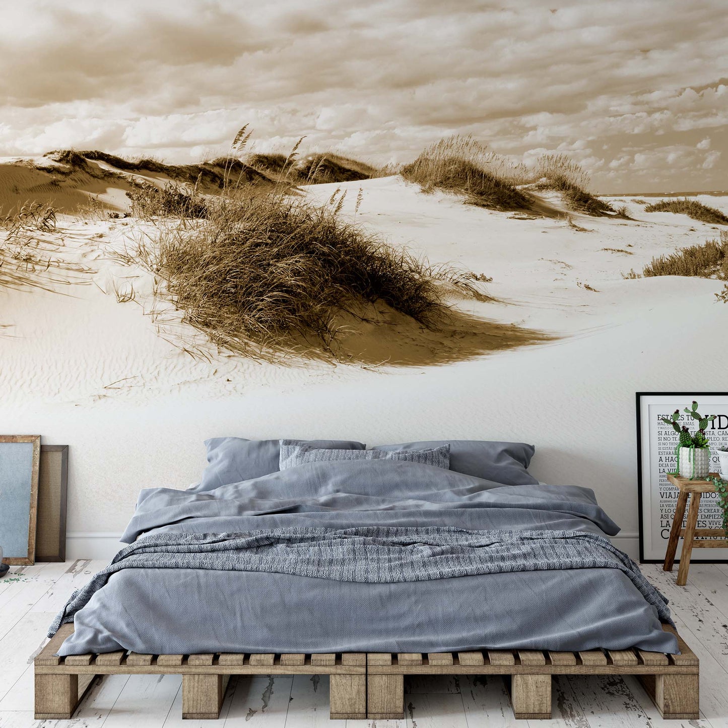 Afternoon in the Dunes in Sepia Wallpaper - USTAD HOME