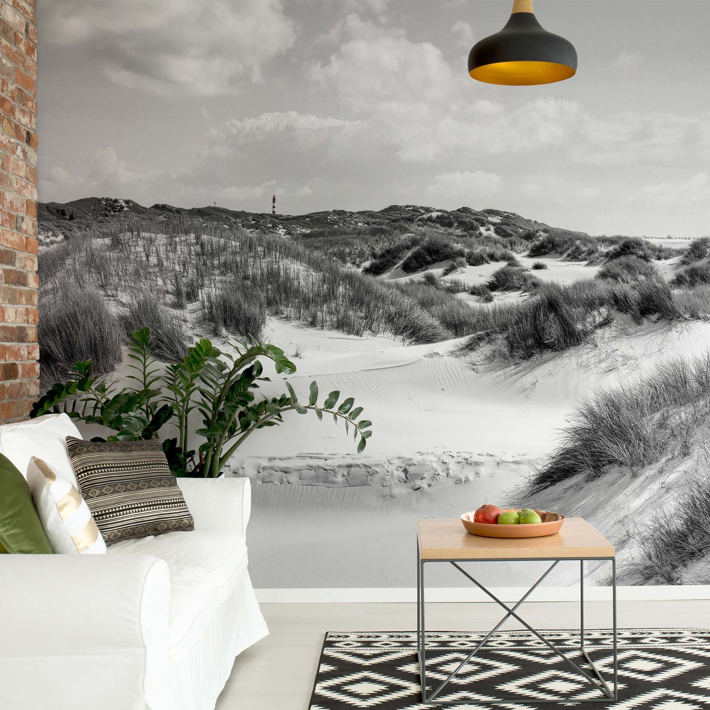 Dune Paradise in Black and White Wallpaper - USTAD HOME