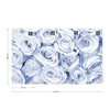 Rose Bouquet Blue Wallpaper Waterproof for Rooms Bathroom Kitchen - USTAD HOME
