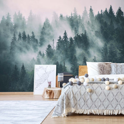 Forest in the Mist Wallpaper Waterproof for Rooms Bathroom Kitchen - USTAD HOME