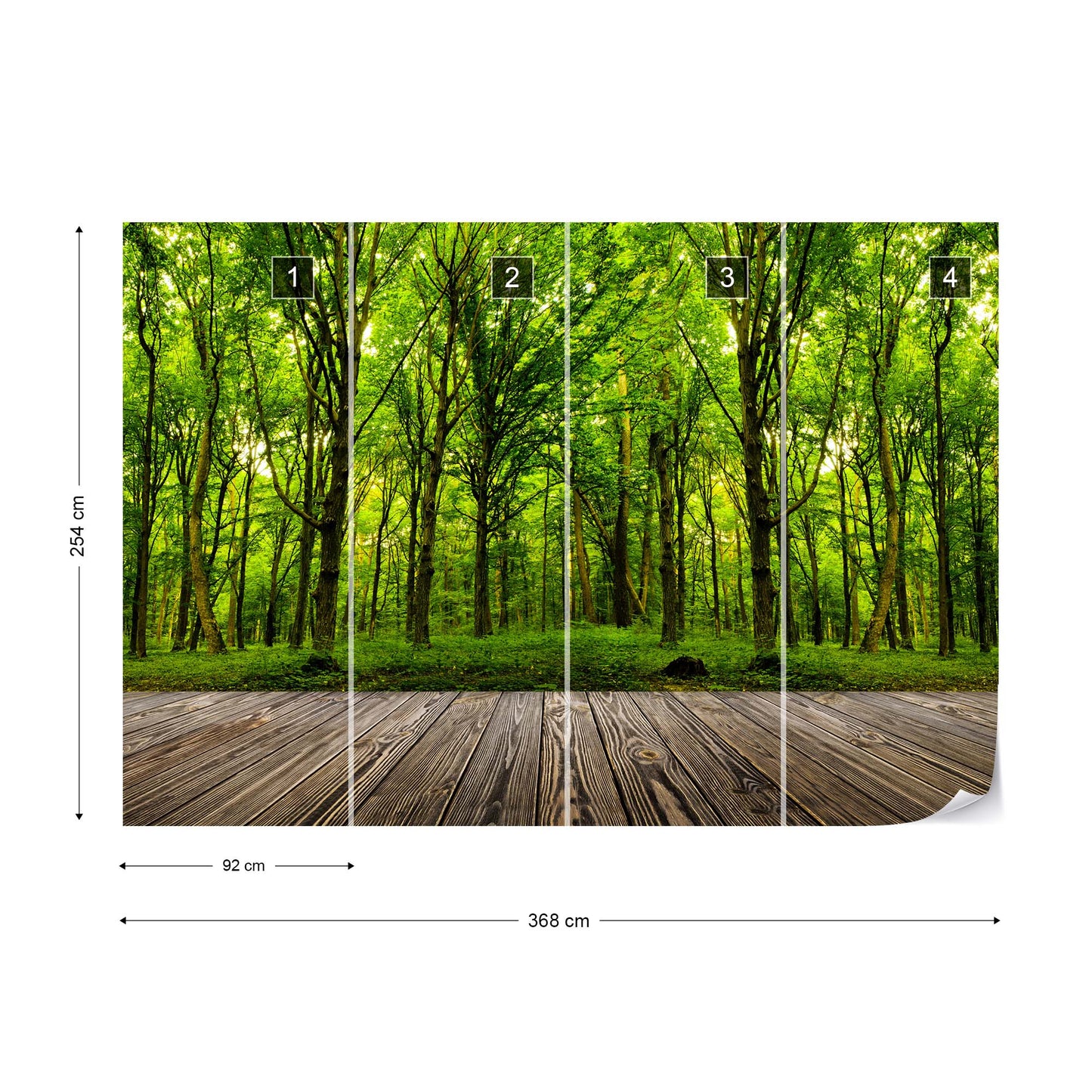 Step into the deep green Wood Wallpaper - USTAD HOME